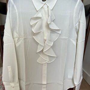 NWT J. Crew Ivory Silk Blouse